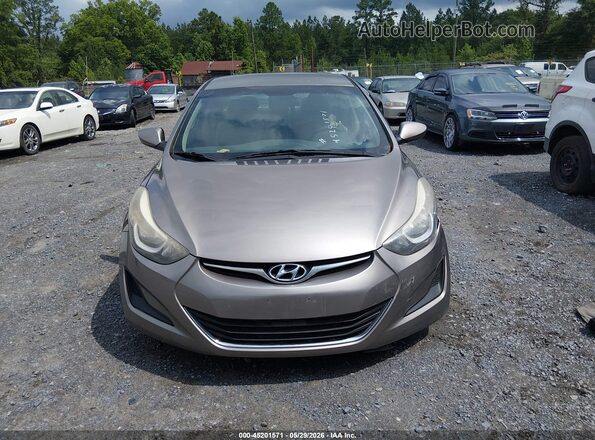 5NPDH4AE5GH753838 2016 HYUNDAI ELANTRA Tan Vista del cuadro de instrumentos