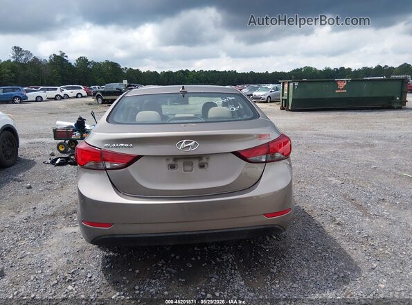 5NPDH4AE5GH753838 2016 HYUNDAI ELANTRA Tan 