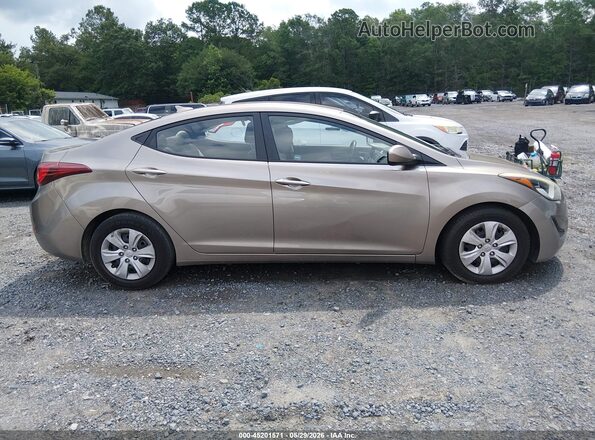 5NPDH4AE5GH753838 2016 HYUNDAI ELANTRA Tan Vista interior trasera