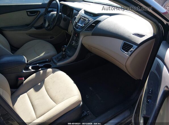 5NPDH4AE5GH756139 2016 HYUNDAI ELANTRA Black Вид салону спереду