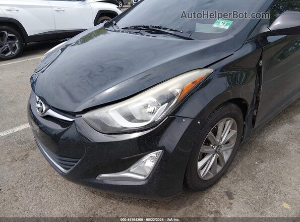 5NPDH4AE5GH765326 2016 HYUNDAI ELANTRA Black Դիմացի տեսք