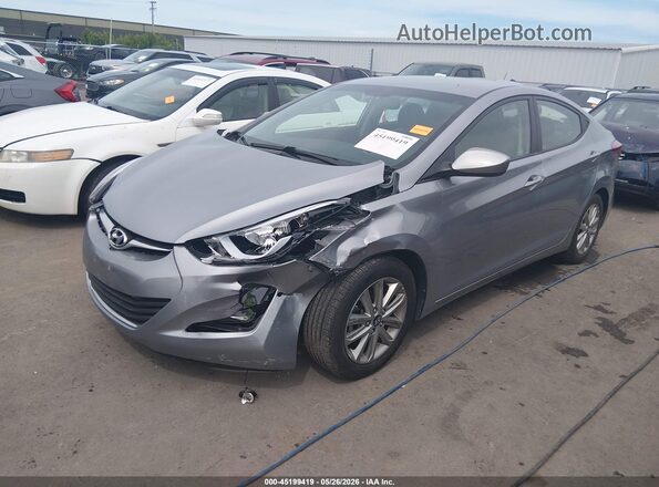 5NPDH4AE5GH775516 2016 HYUNDAI ELANTRA Gray Vista tres cuartos delantera izquierda