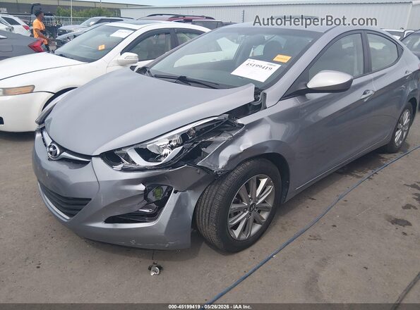 5NPDH4AE5GH775516 2016 HYUNDAI ELANTRA Gray Vista frontal