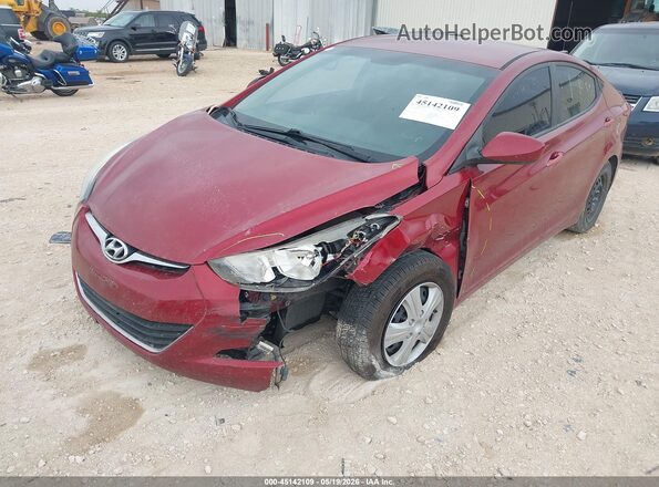 5NPDH4AE5GH782871 2016 HYUNDAI ELANTRA Burgundy Դիմացի տեսք