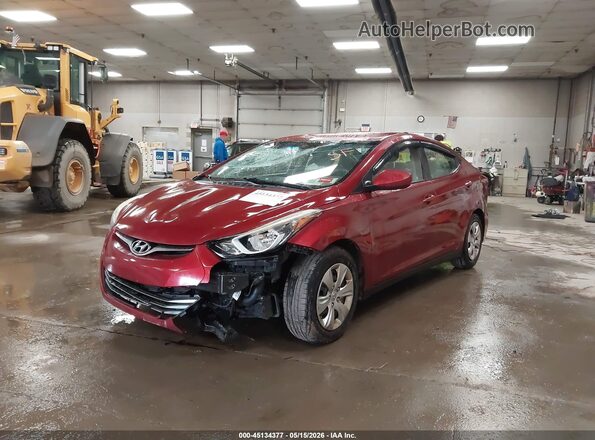 5NPDH4AE7GH744915 2016 HYUNDAI ELANTRA Red Front left
