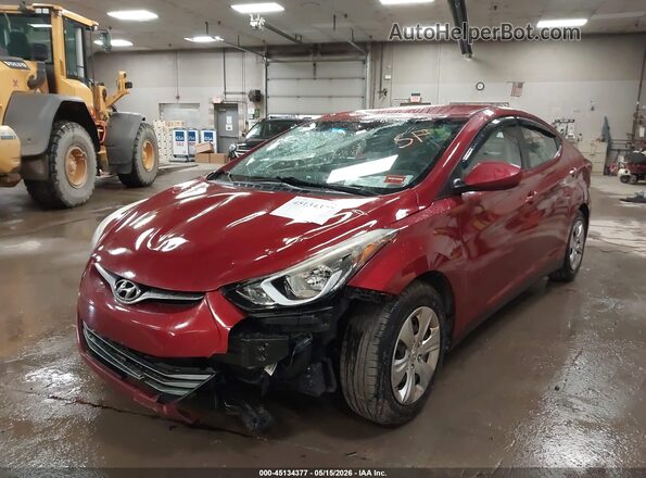 5NPDH4AE7GH744915 2016 HYUNDAI ELANTRA Red Front view