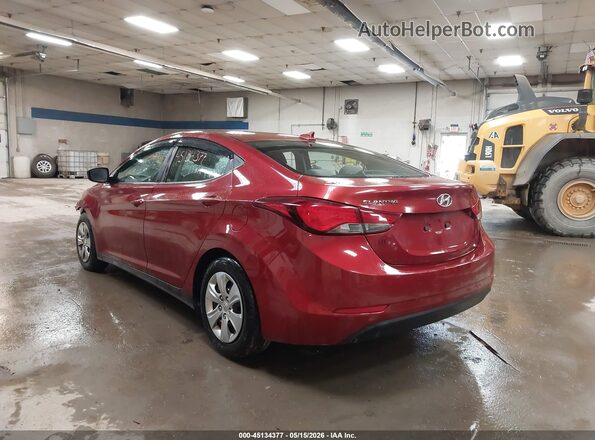 5NPDH4AE7GH744915 2016 HYUNDAI ELANTRA Red Rear left