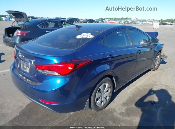 5NPDH4AE7GH755283 2016 HYUNDAI ELANTRA Blue Tył prawy