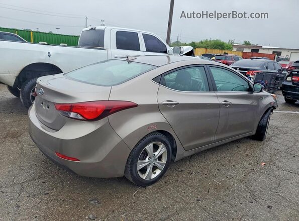 5NPDH4AE7GH779972 2016 HYUNDAI ELANTRA Золотой Задняя правая четверть