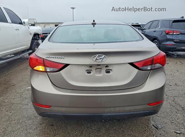 5NPDH4AE7GH779972 2016 HYUNDAI ELANTRA Золотой Вид сзади