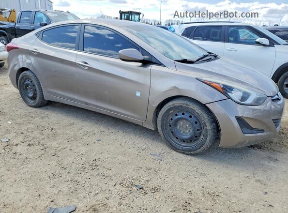 5NPDH4AE8GH654026 2016 HYUNDAI ELANTRA Brown Delantero derecho