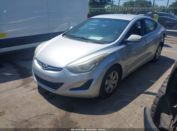 5NPDH4AE8GH705038 2016 HYUNDAI ELANTRA Silver 