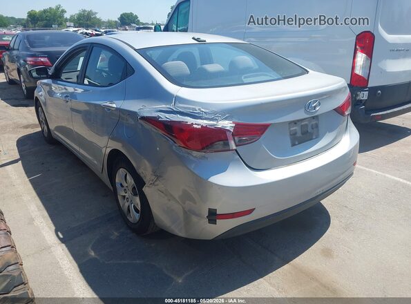 5NPDH4AE8GH705038 2016 HYUNDAI ELANTRA Silver 