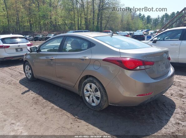 5NPDH4AE8GH743742 2016 HYUNDAI ELANTRA Brown Tył lewy