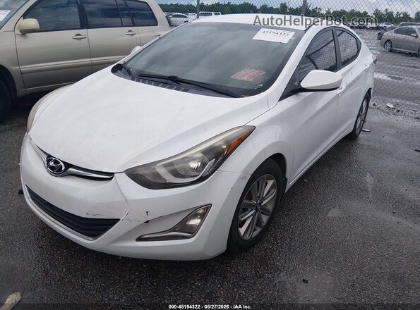5NPDH4AE9GH660496 2016 HYUNDAI ELANTRA White 