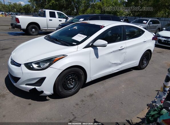 5NPDH4AE9GH706764 2016 HYUNDAI ELANTRA White Przód lewy