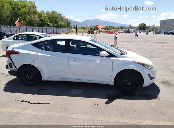 5NPDH4AE9GH706764 2016 HYUNDAI ELANTRA White Widok wnętrza 360 stopni