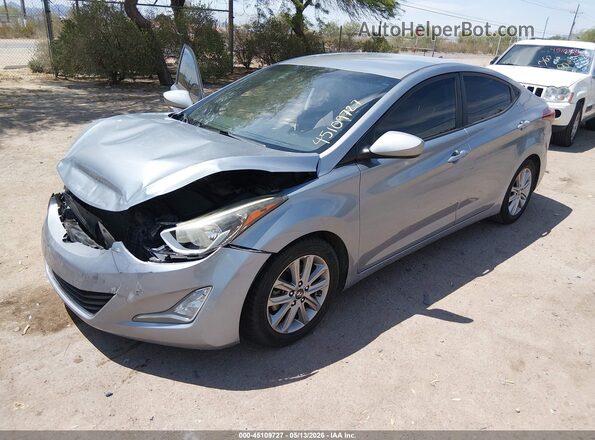 5NPDH4AE9GH741272 2016 HYUNDAI ELANTRA Серебряный Передняя левая четверть