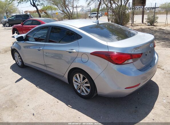 5NPDH4AE9GH741272 2016 HYUNDAI ELANTRA Серебряный Задняя левая четверть