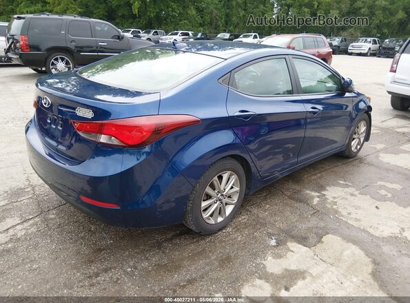 5NPDH4AE9GH749338 2016 HYUNDAI ELANTRA Blue 