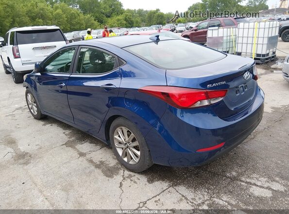 5NPDH4AE9GH749338 2016 HYUNDAI ELANTRA Blue 