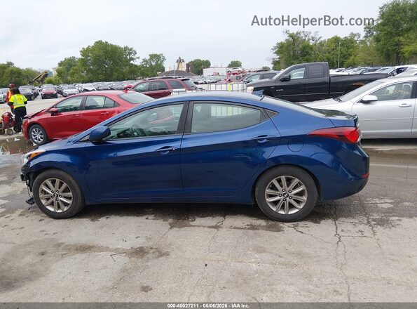 5NPDH4AE9GH749338 2016 HYUNDAI ELANTRA Blue 