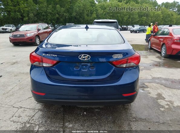 5NPDH4AE9GH749338 2016 HYUNDAI ELANTRA Blue 