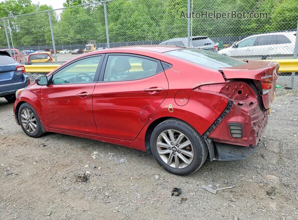 5NPDH4AEXGH656618 2016 HYUNDAI ELANTRA Red Trasero izquierdo
