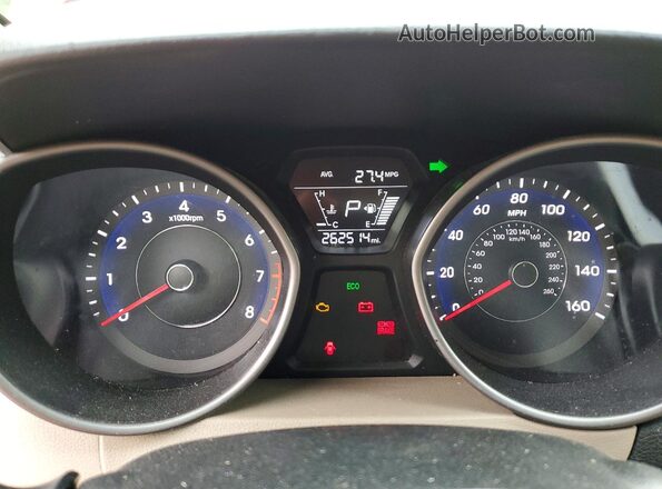 5NPDH4AEXGH656618 2016 HYUNDAI ELANTRA Red Vista del cuadro de instrumentos