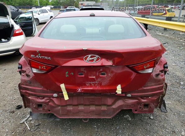 5NPDH4AEXGH656618 2016 HYUNDAI ELANTRA Red Vista trasera