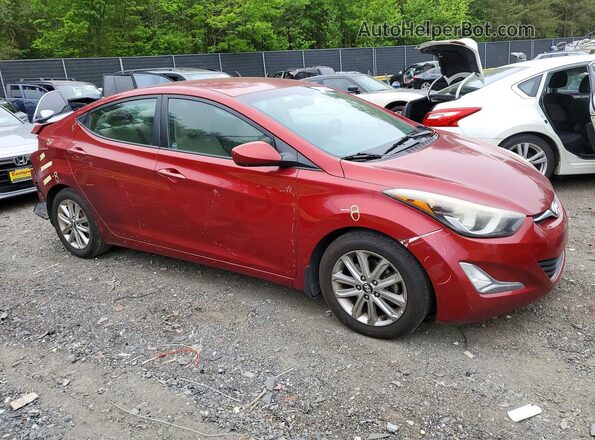 5NPDH4AEXGH656618 2016 HYUNDAI ELANTRA Red Delantero derecho