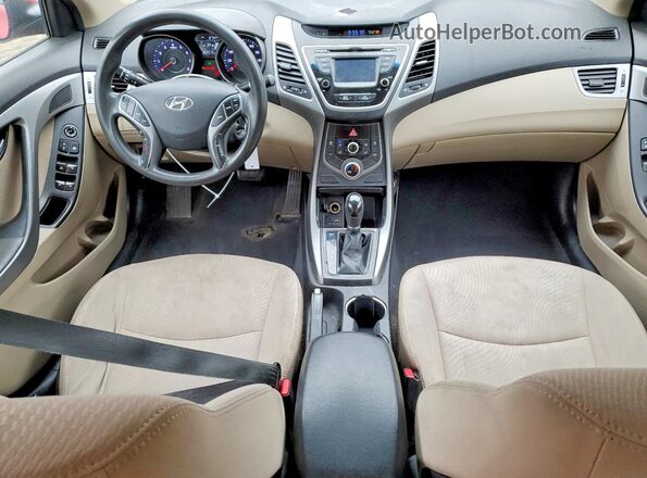 5NPDH4AEXGH656618 2016 HYUNDAI ELANTRA Red Vista del salpicadero