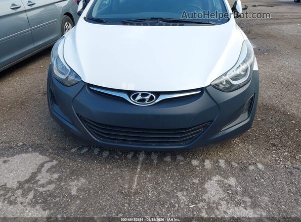 5NPDH4AEXGH667313 2016 HYUNDAI ELANTRA White 