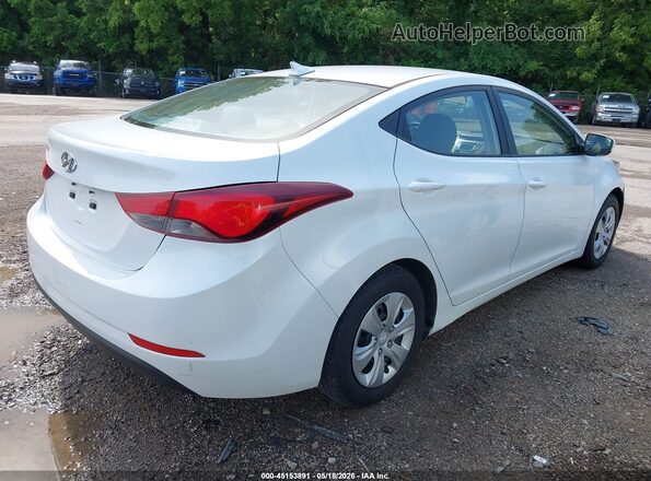 5NPDH4AEXGH667313 2016 HYUNDAI ELANTRA White 