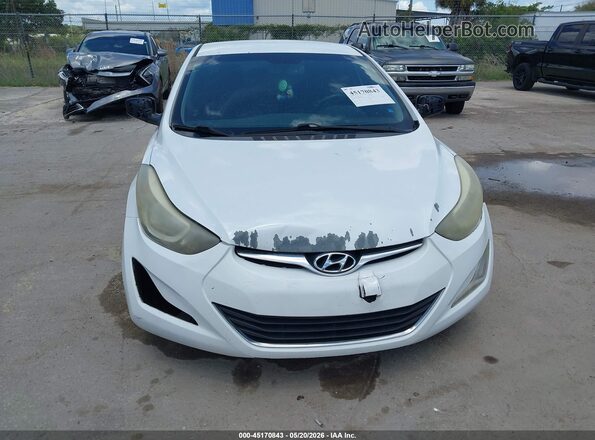 5NPDH4AEXGH704960 2016 HYUNDAI ELANTRA White 
