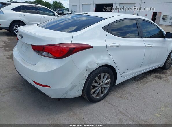 5NPDH4AEXGH704960 2016 HYUNDAI ELANTRA White 