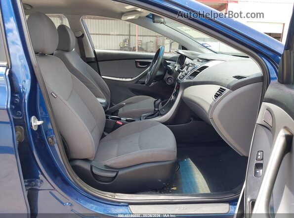 5NPDH4AEXGH773003 2016 HYUNDAI ELANTRA Blue Vista interior delantera