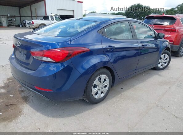 5NPDH4AEXGH773003 2016 HYUNDAI ELANTRA Blue Trasero derecho