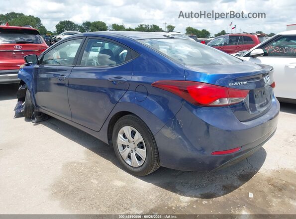 5NPDH4AEXGH773003 2016 HYUNDAI ELANTRA Blue Trasero izquierdo