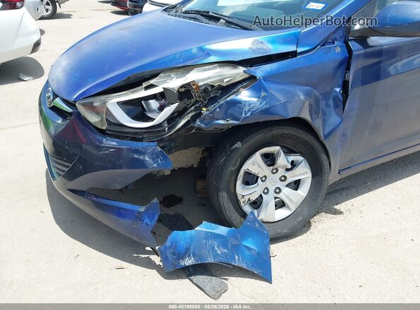 5NPDH4AEXGH773003 2016 HYUNDAI ELANTRA Blue Vista frontal