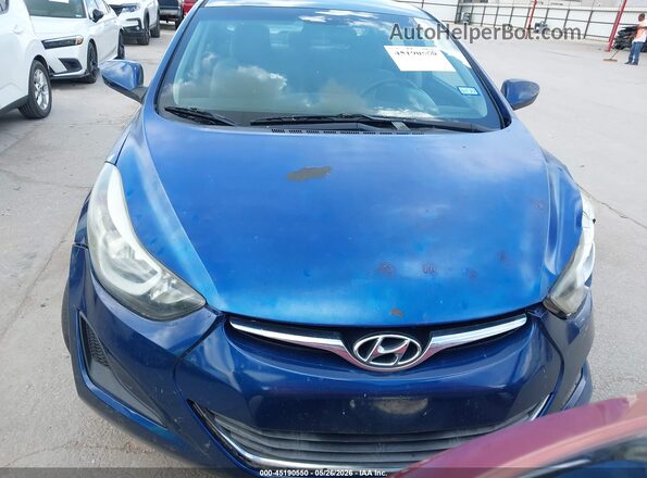 5NPDH4AEXGH773003 2016 HYUNDAI ELANTRA Blue Vista del cuadro de instrumentos
