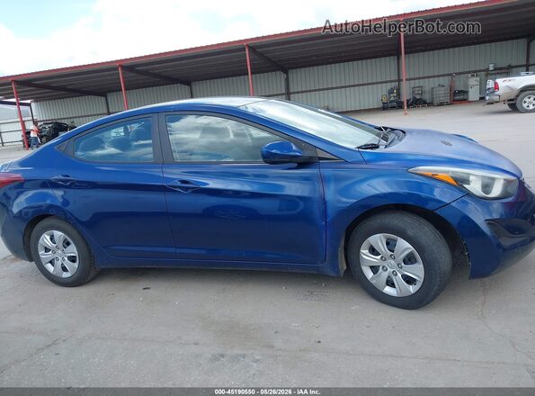 5NPDH4AEXGH773003 2016 HYUNDAI ELANTRA Blue Vista interior trasera