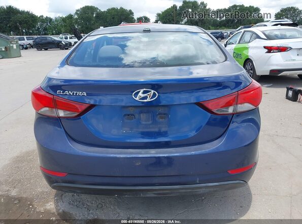 5NPDH4AEXGH773003 2016 HYUNDAI ELANTRA Blue 