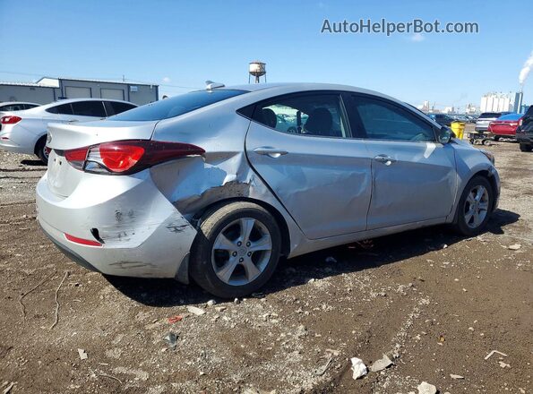 5NPDH4AEXGH795325 2016 HYUNDAI ELANTRA Silver Rear right