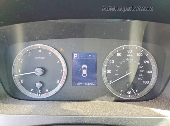 5NPE24AF0GH310883 2016 HYUNDAI SONATA White Vista del cuadro de instrumentos