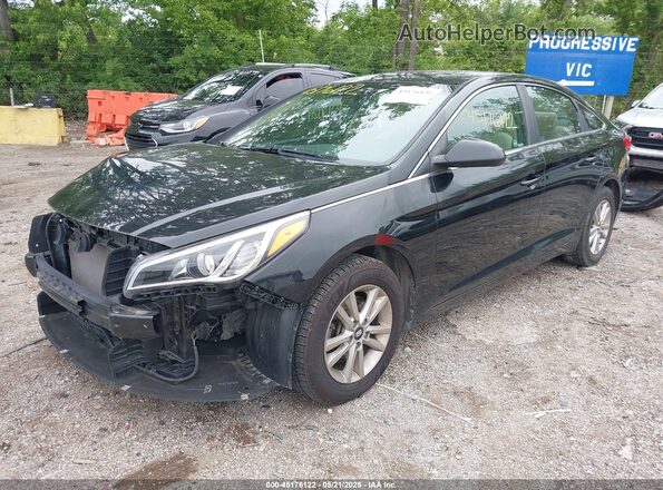 5NPE24AF0HH480257 2017 HYUNDAI SONATA Черный Передняя левая четверть