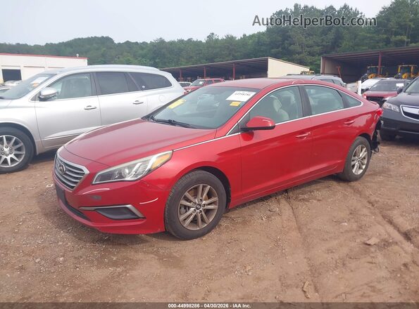5NPE24AF0HH515301 2017 HYUNDAI SONATA Red Przód lewy