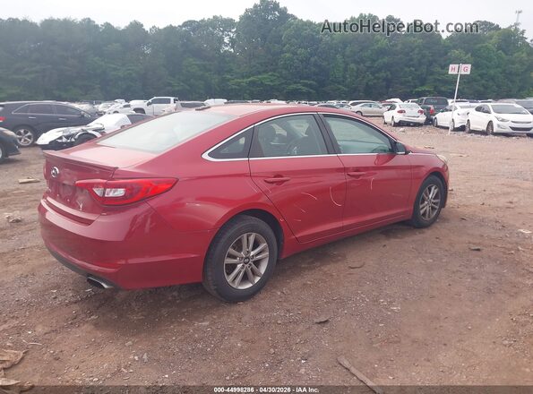 5NPE24AF0HH515301 2017 HYUNDAI SONATA Red Tył prawy