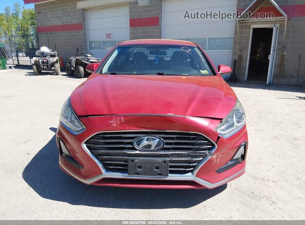 5NPE24AF1JH642967 2018 HYUNDAI SONATA Red Widok zestawu wskaźników
