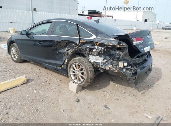 5NPE24AF1JH694308 2018 HYUNDAI SONATA Black Tył lewy